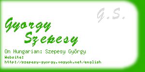 gyorgy szepesy business card